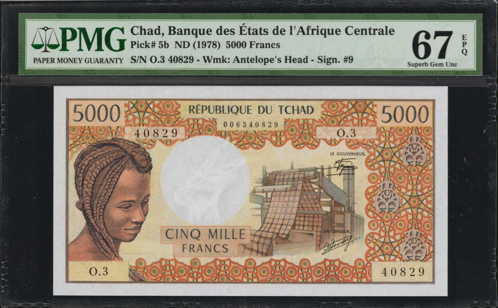 image for: Chad  5,000 francs (B204b)