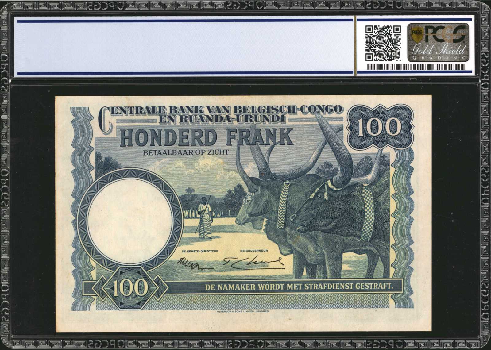 image for: Belgian Congo  100 francs(B305h)