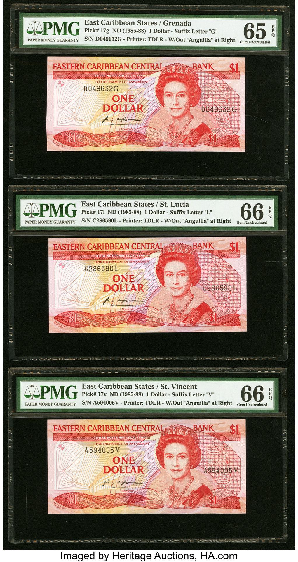 image for: East Caribbean States  1 dollar (B201z)