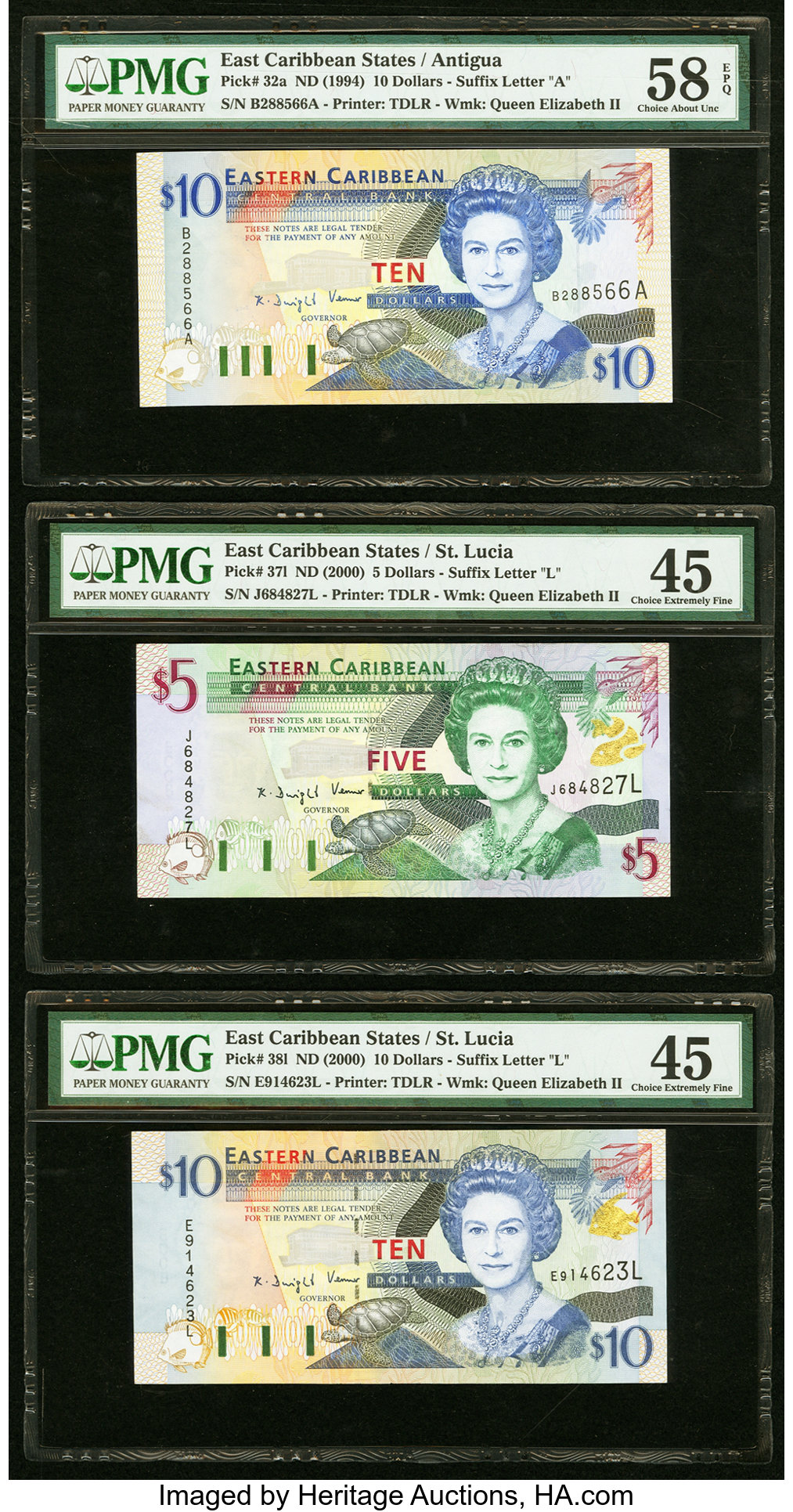 image for: East Caribbean States  10 dollars (B222a)