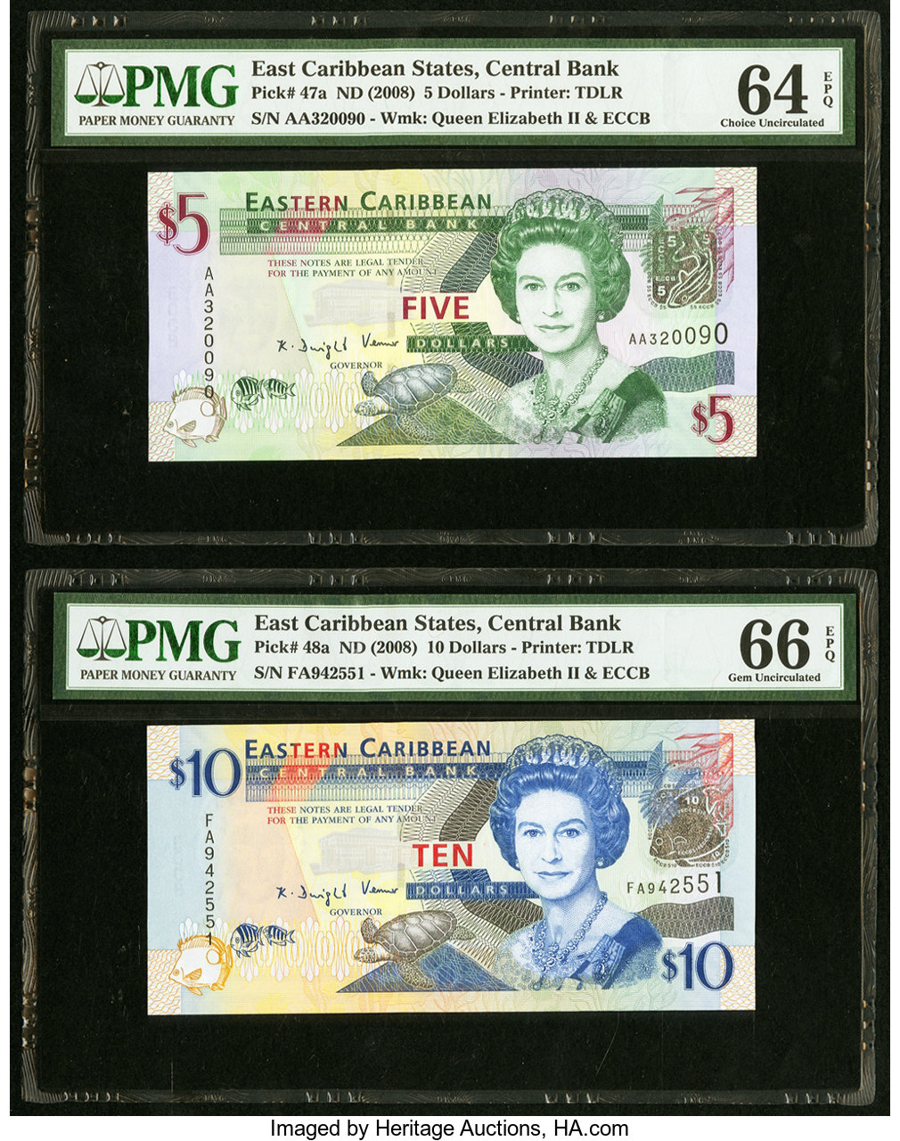image for: East Caribbean States  5 dollars (B226g)