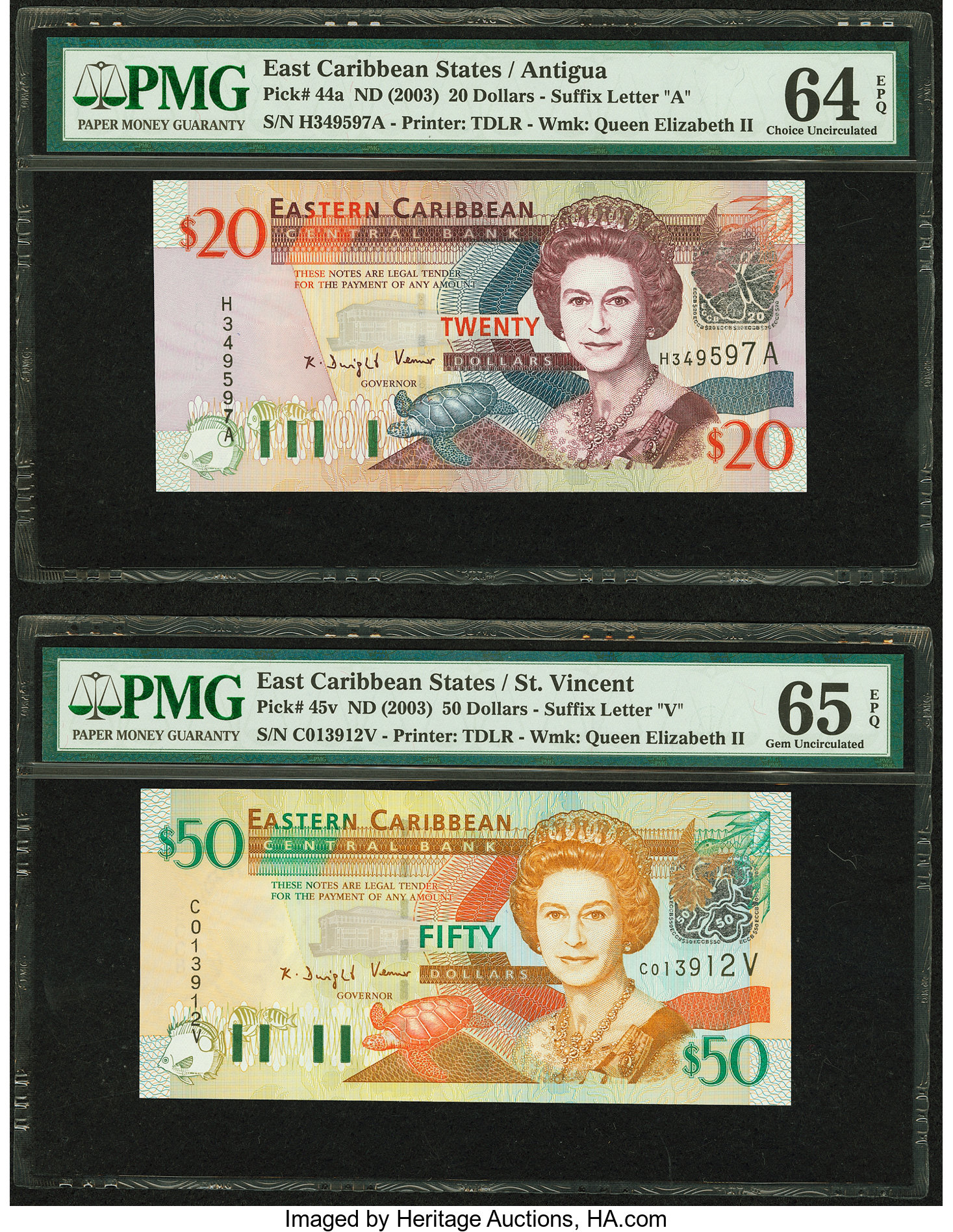 image for: East Caribbean States  20 dollars (B228u)