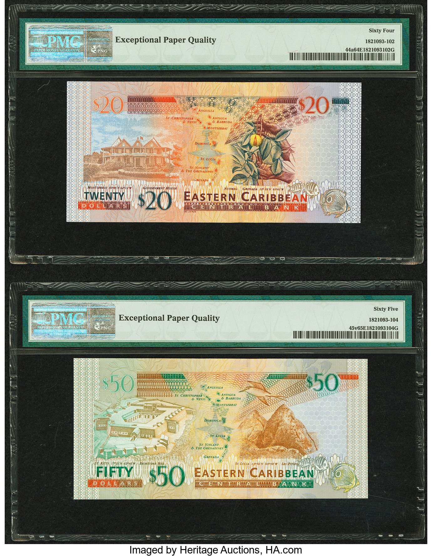 image for: East Caribbean States  20 dollars (B228v)