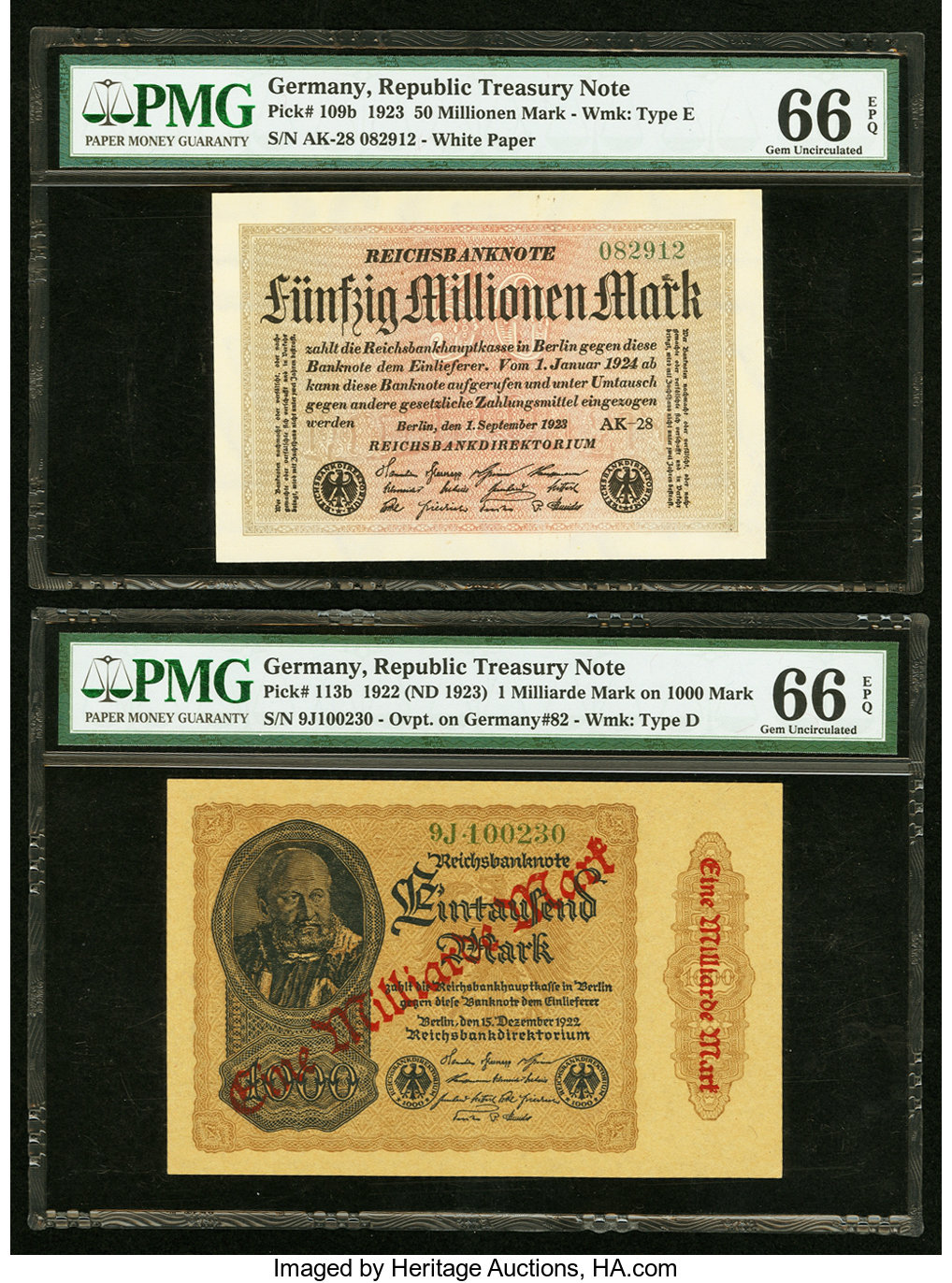 image for: Germany  f?nfzig millionen (50,000,000) mark (B266e)