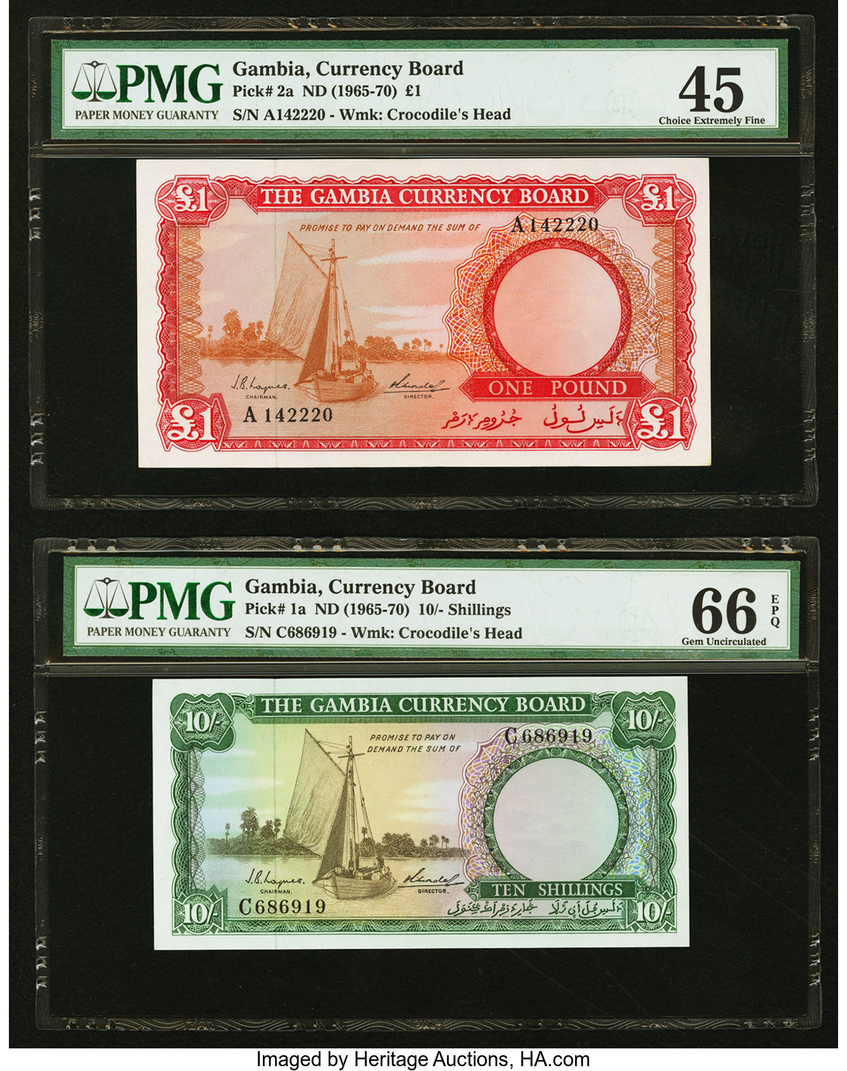image for: Gambia  1 pound(B102a)