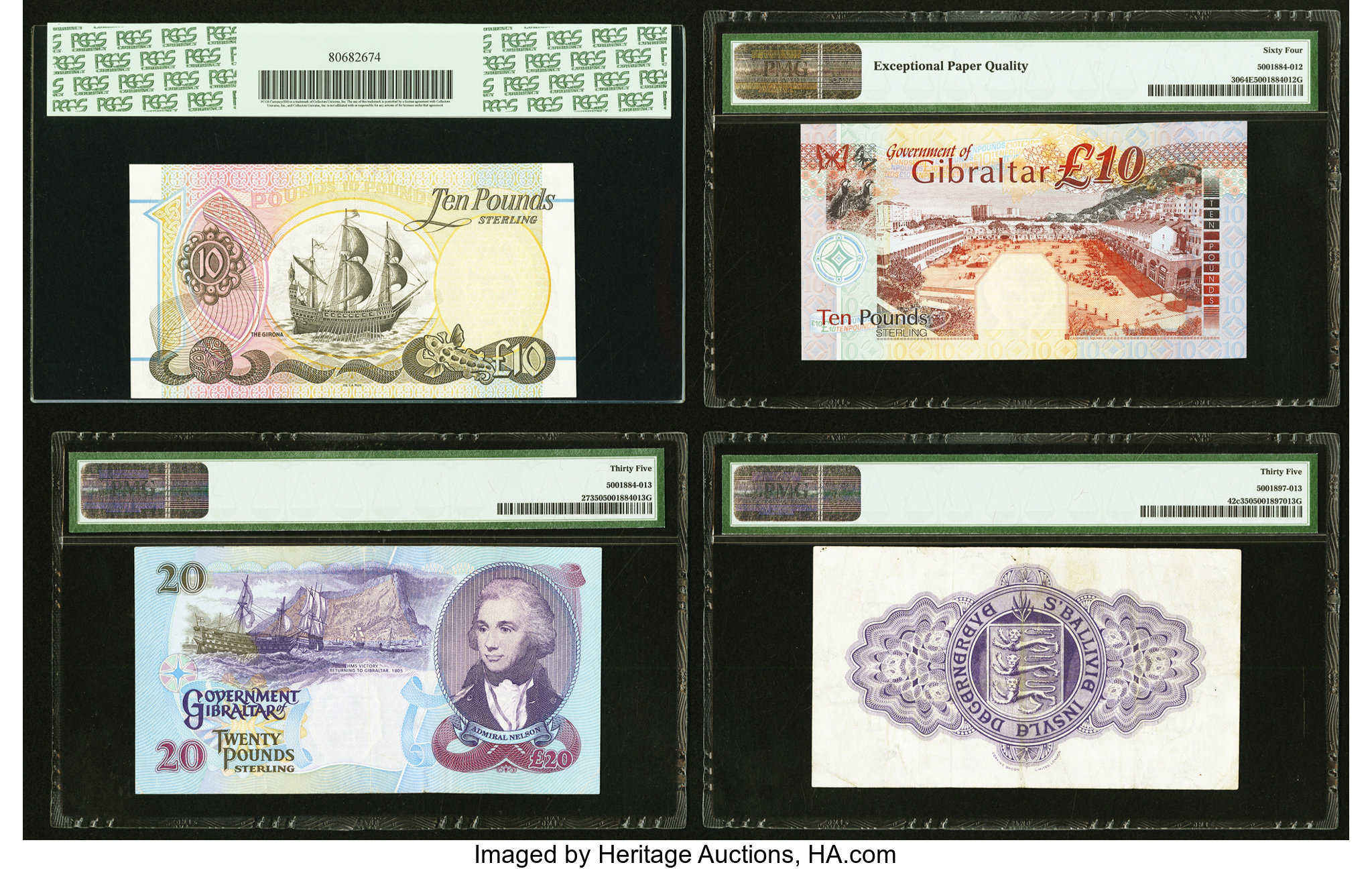 image for: Gibraltar  10 pounds (B128a)