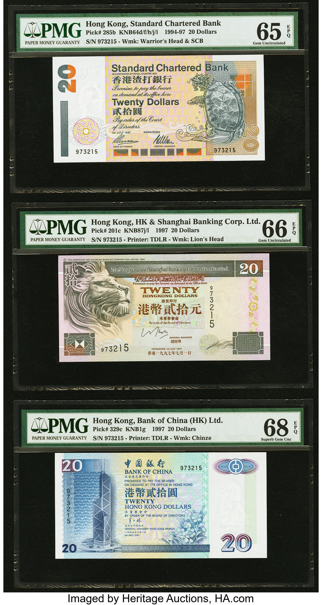 image for: Hong Kong  20 dollars (B906as)