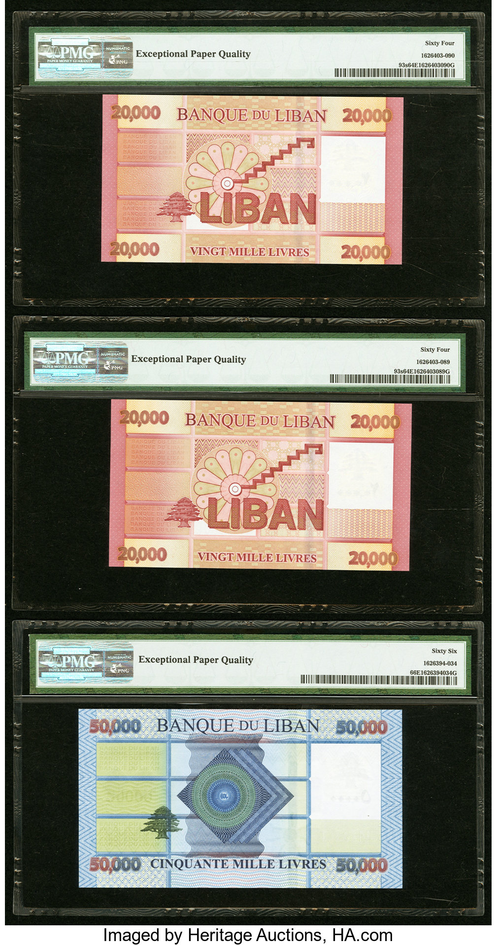 image for: Lebanon  50,000 livres (pounds) (B536as)