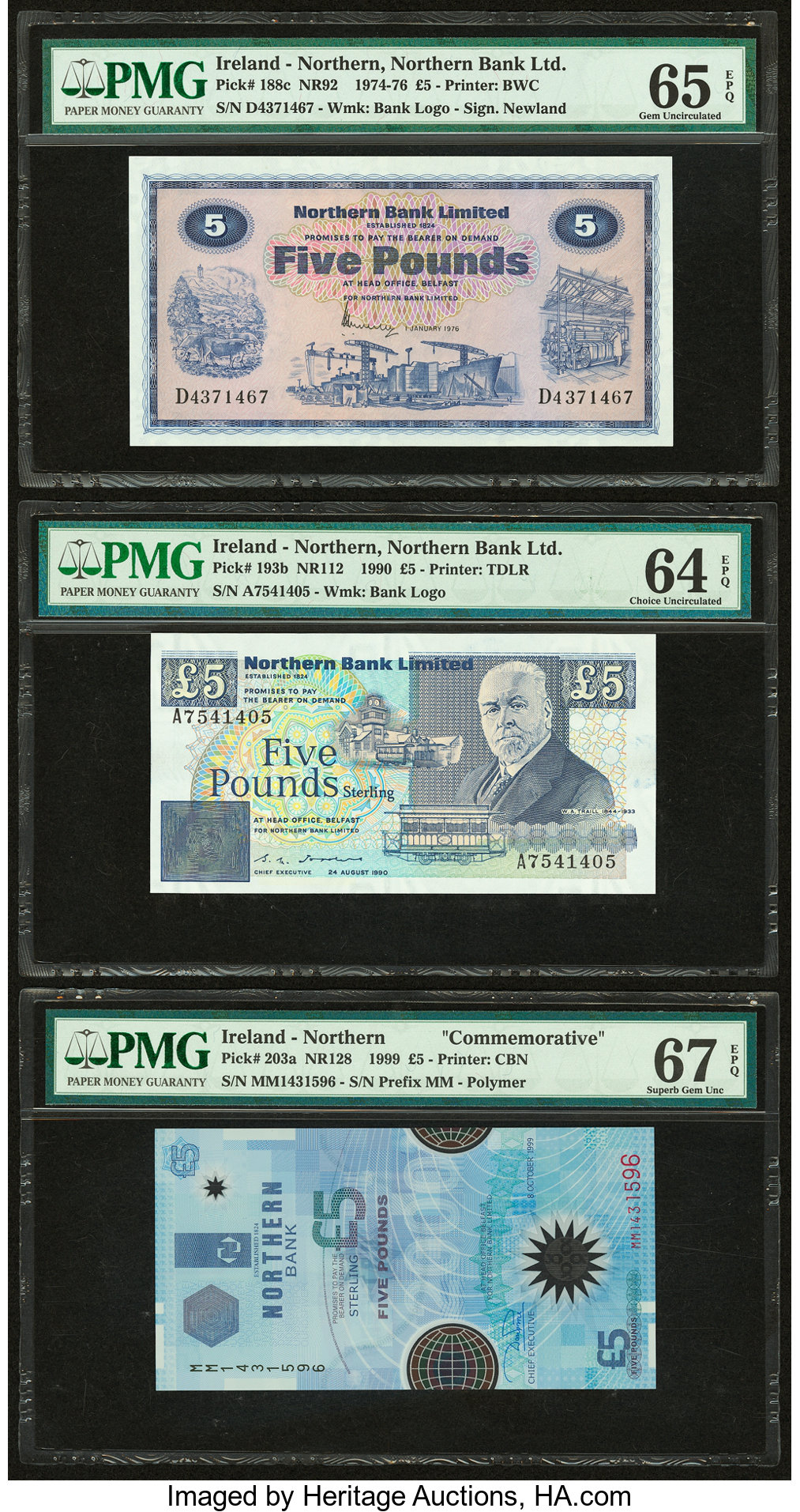 image for: Northern Ireland  5 pounds (B417a)