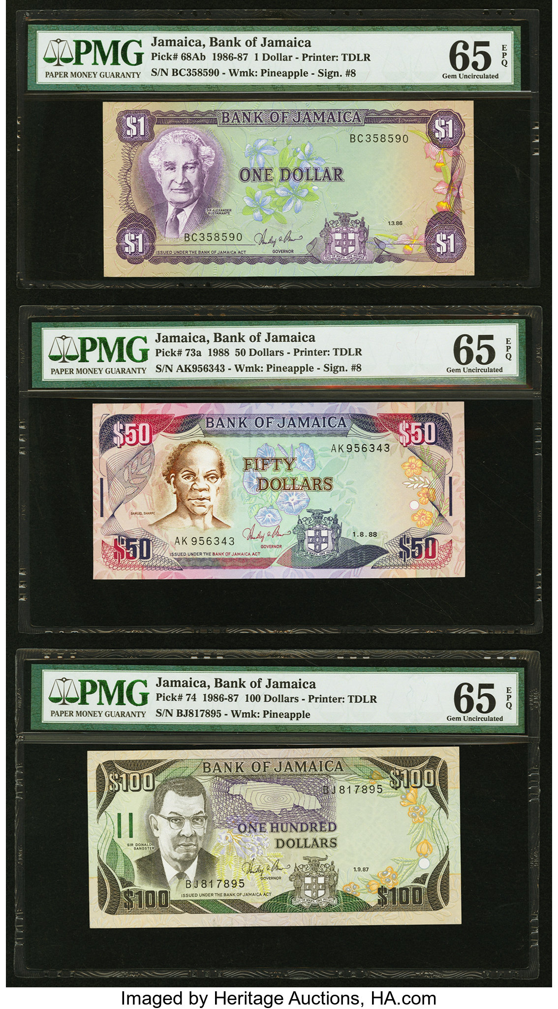 image for: Jamaica  100 dollars (B230bs)
