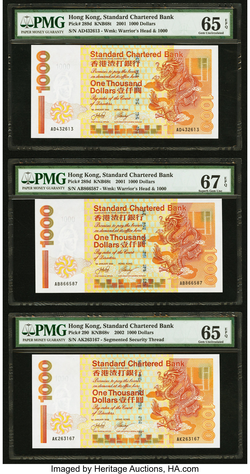 image for: Hong Kong  1,000 dollars (B412a)