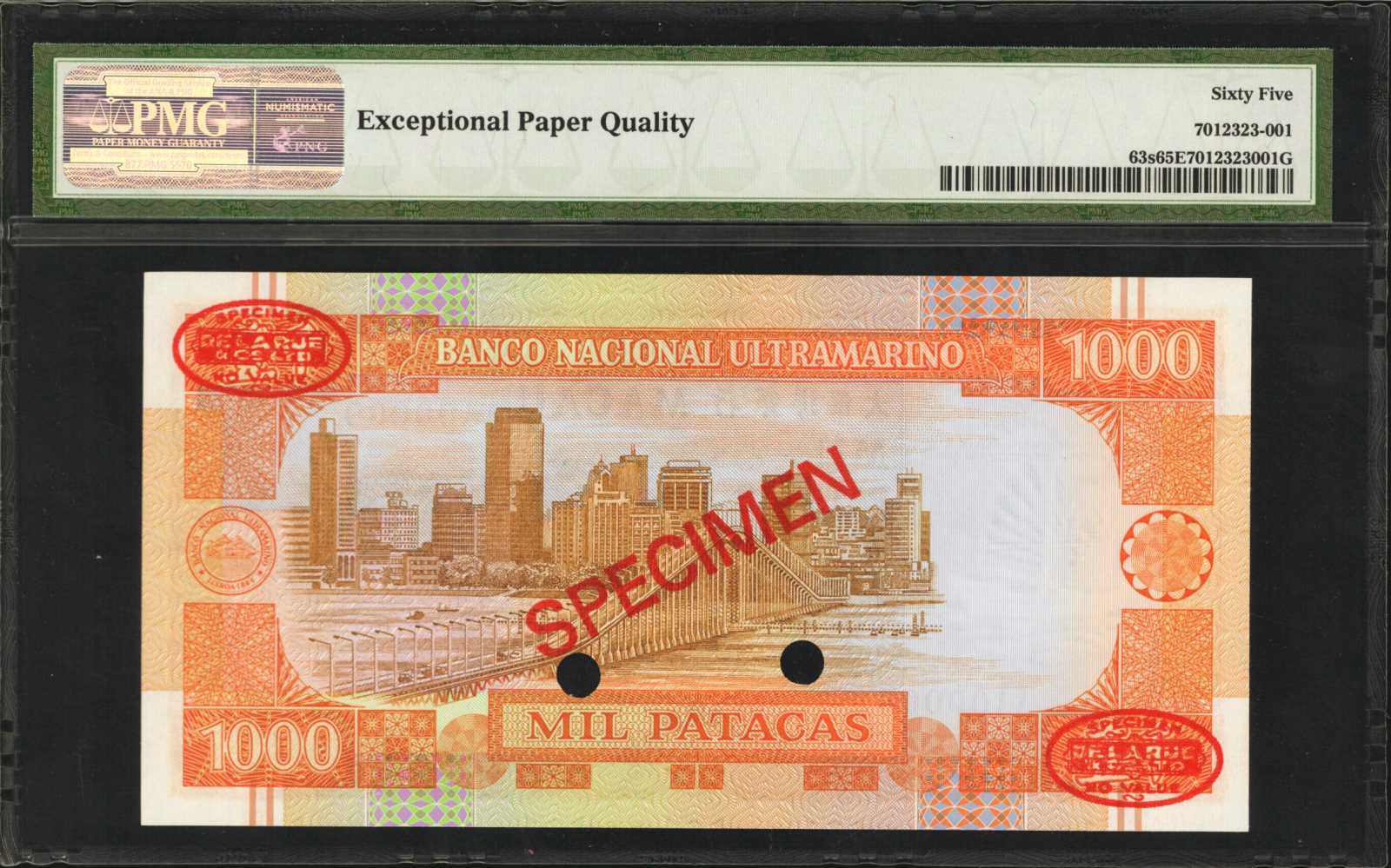 image for: Macau  1,000 patacas (B066as1)