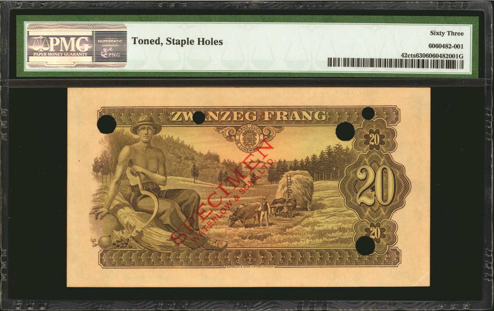 image for: Luxembourg  20 frang (francs) (B327a)