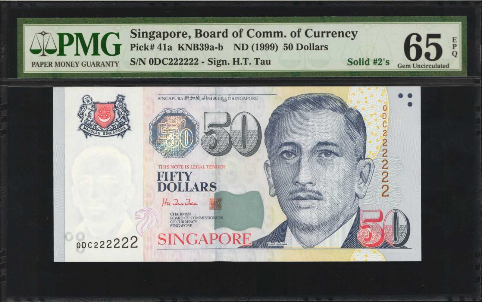 image for: Singapore  50 dollars (B135az)