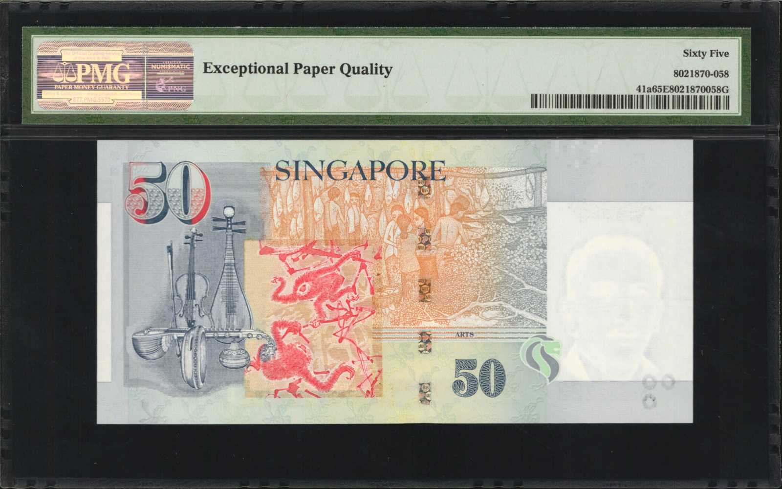 image for: Singapore  50 dollars (B135az)