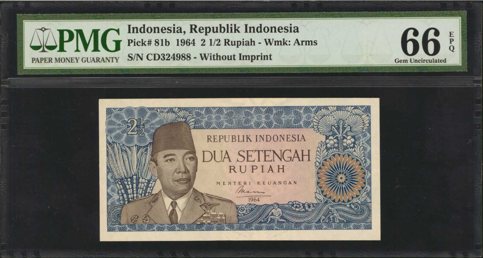 image for: Indonesia  2 1/2 rupiah(B408z)