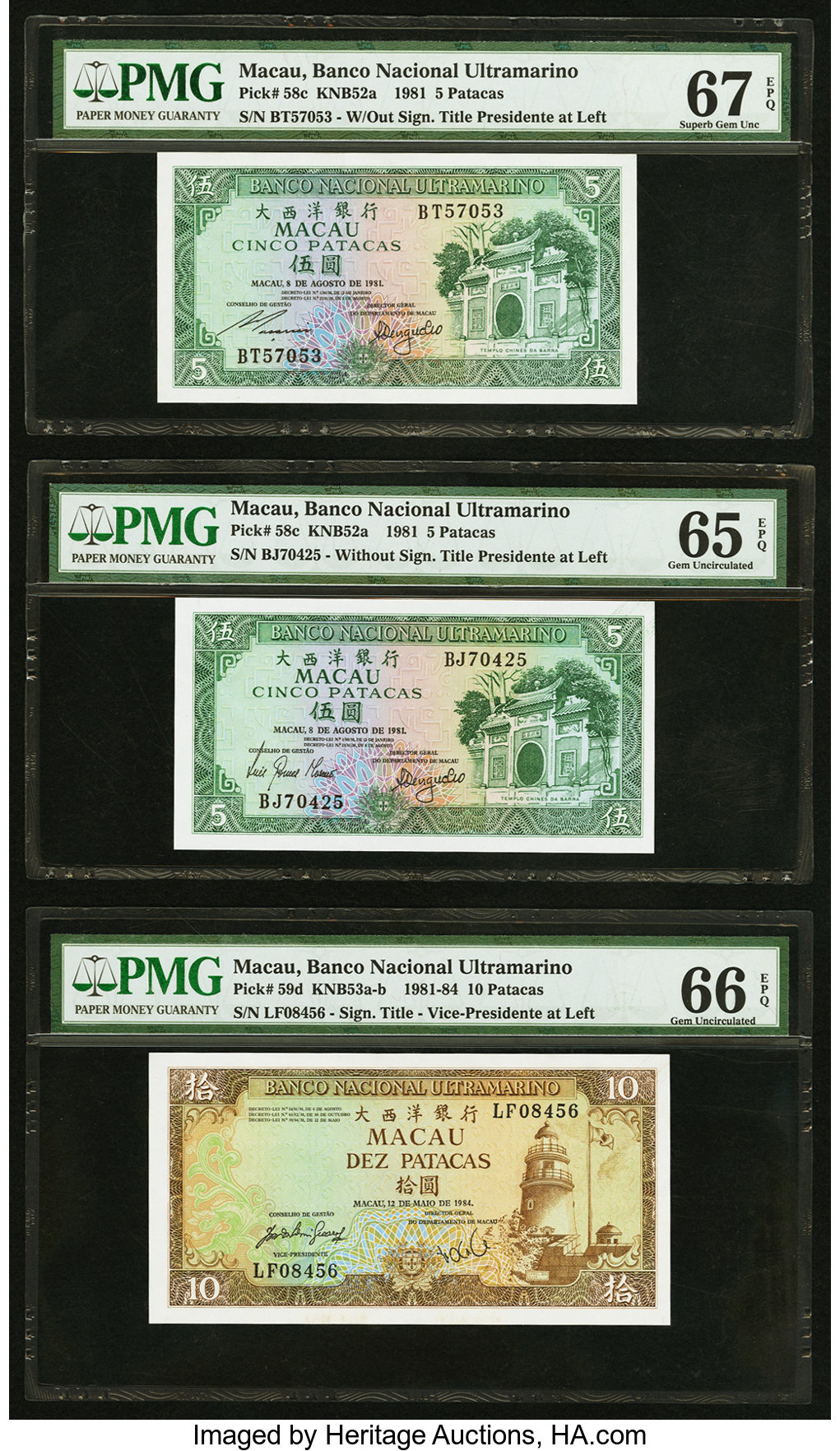 image for: Macau  5 patacas (B055c)
