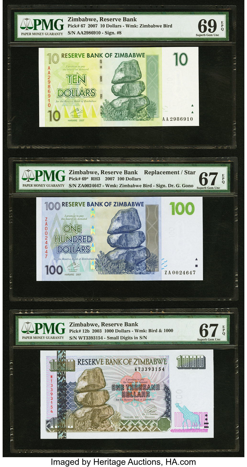 image for: Zimbabwe  10 dollars (B158a)