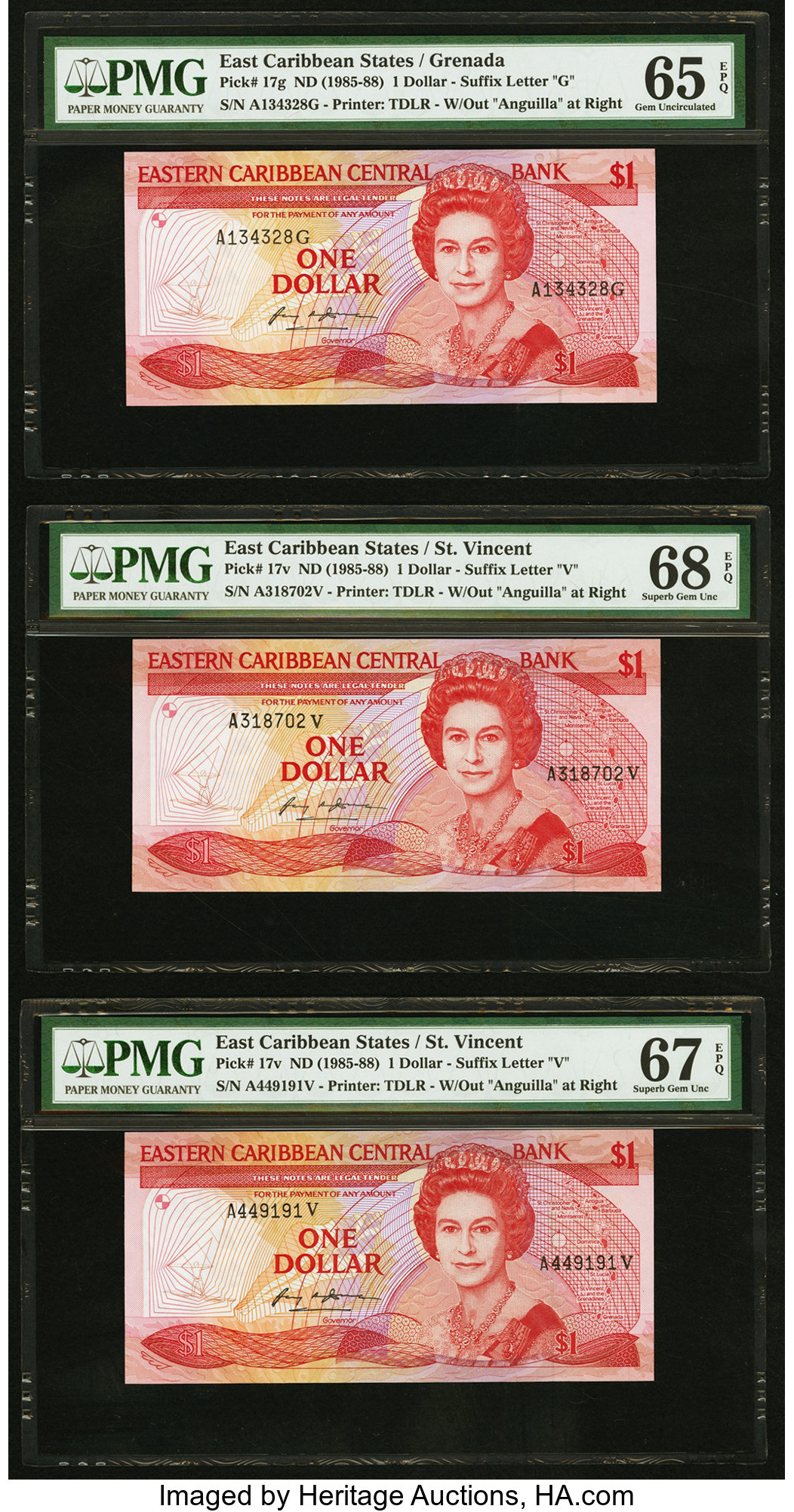 image for: East Caribbean States  1 dollar (B201u)