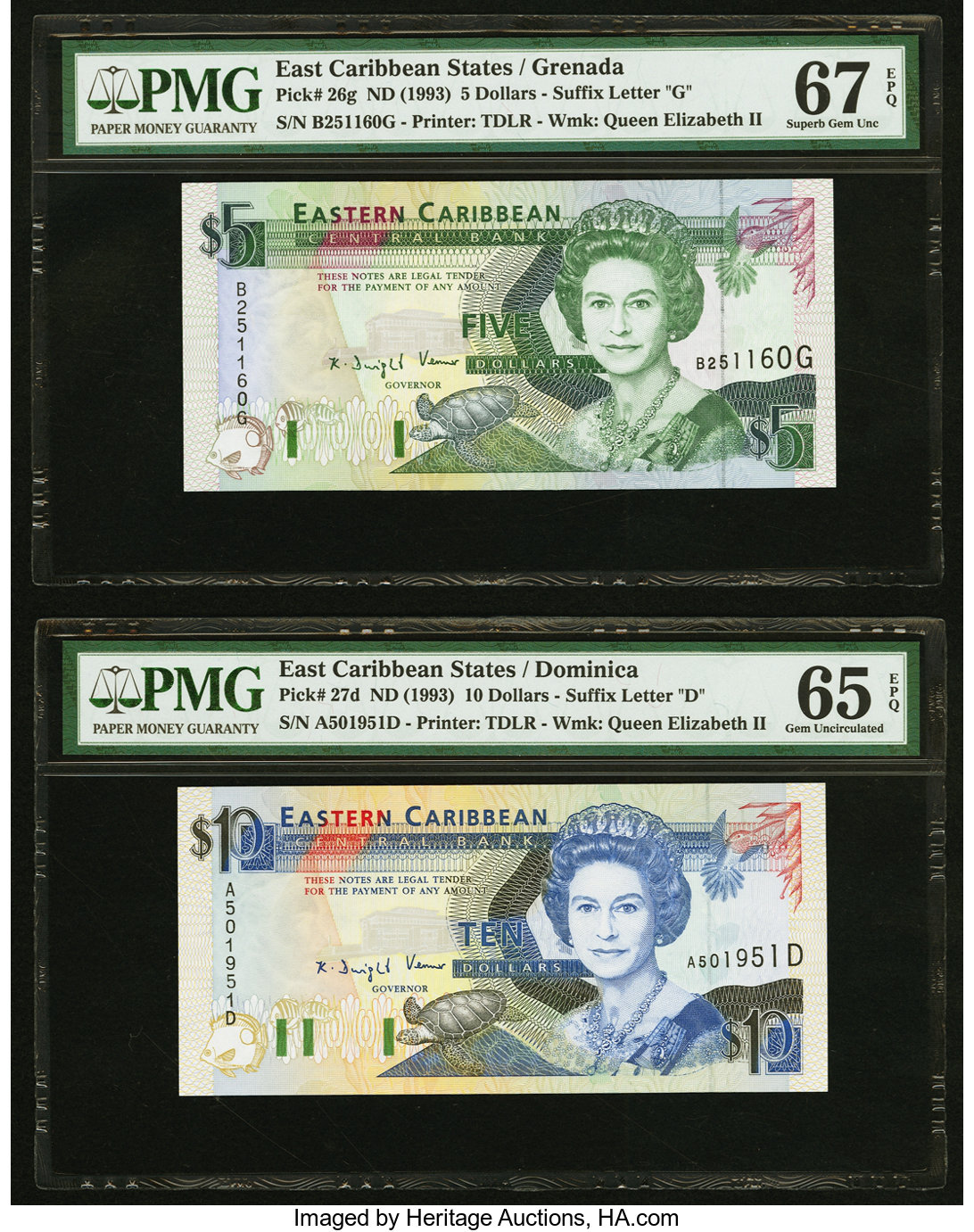 image for: East Caribbean States  5 dollars (B210k)