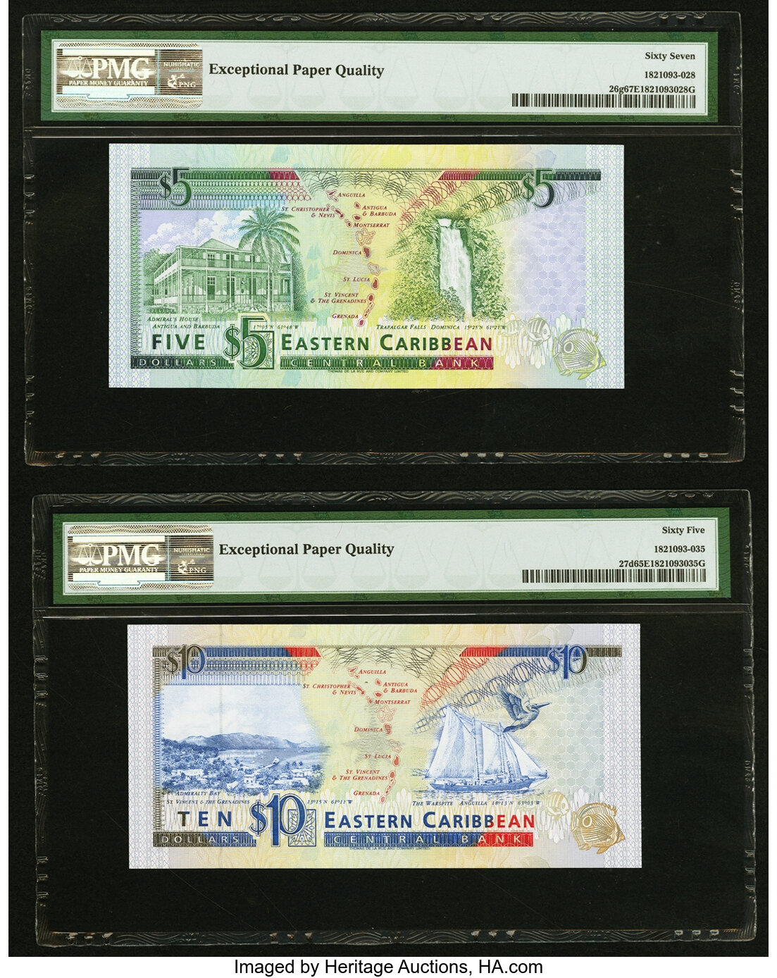 image for: East Caribbean States  5 dollars (B210d)