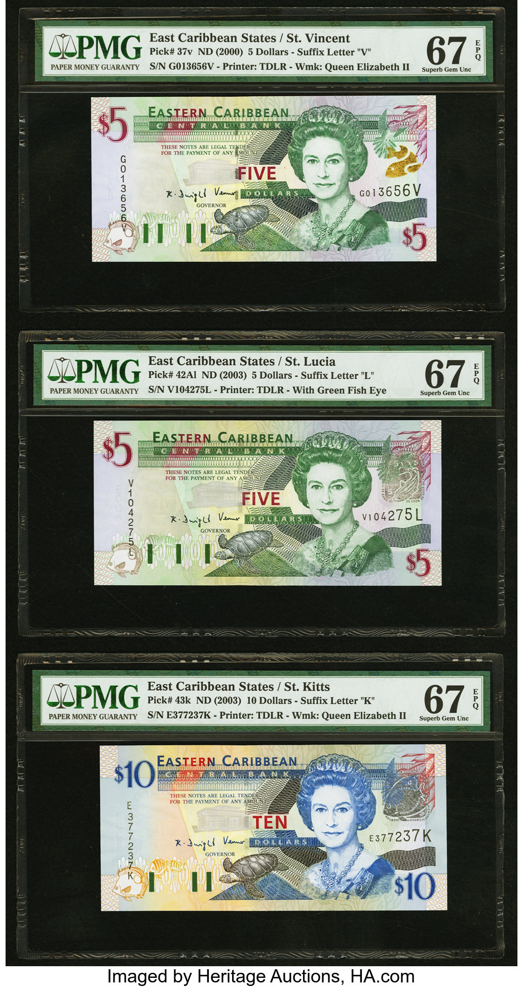 image for: East Caribbean States  5 dollars (B221d)