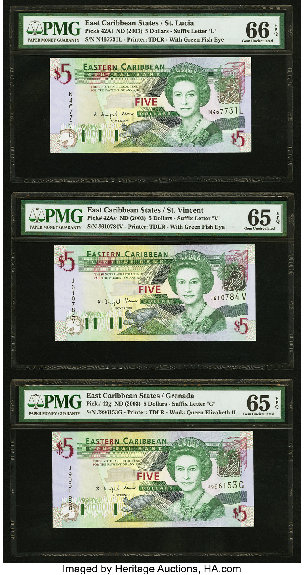 image for: East Caribbean States  5 dollars (B226u)