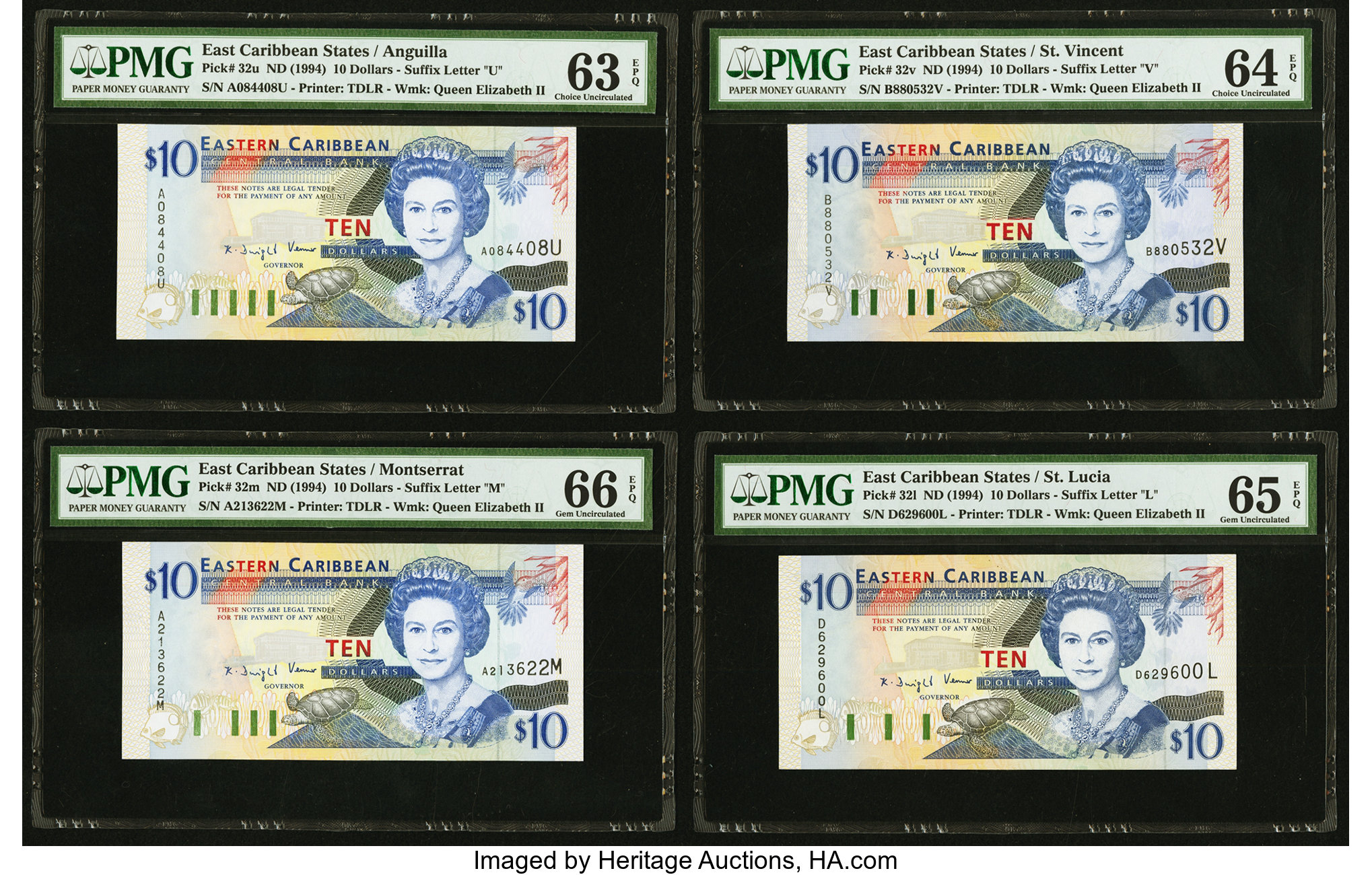 image for: East Caribbean States  10 dollars (B216v)