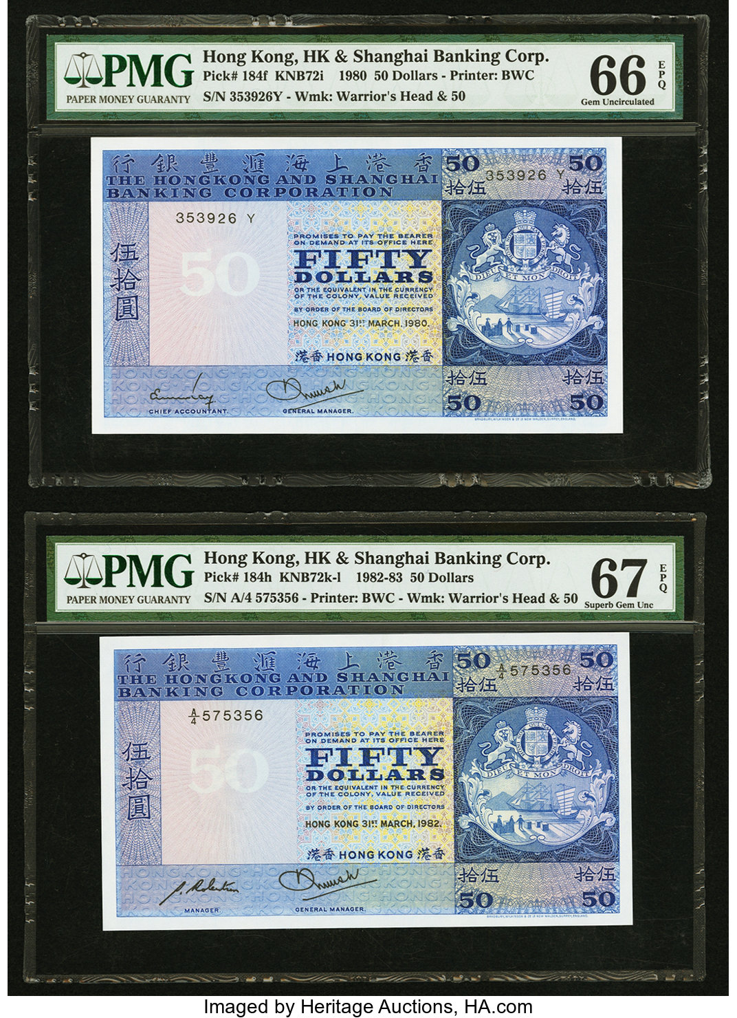 image for: Hong Kong  50 dollars (B666j)