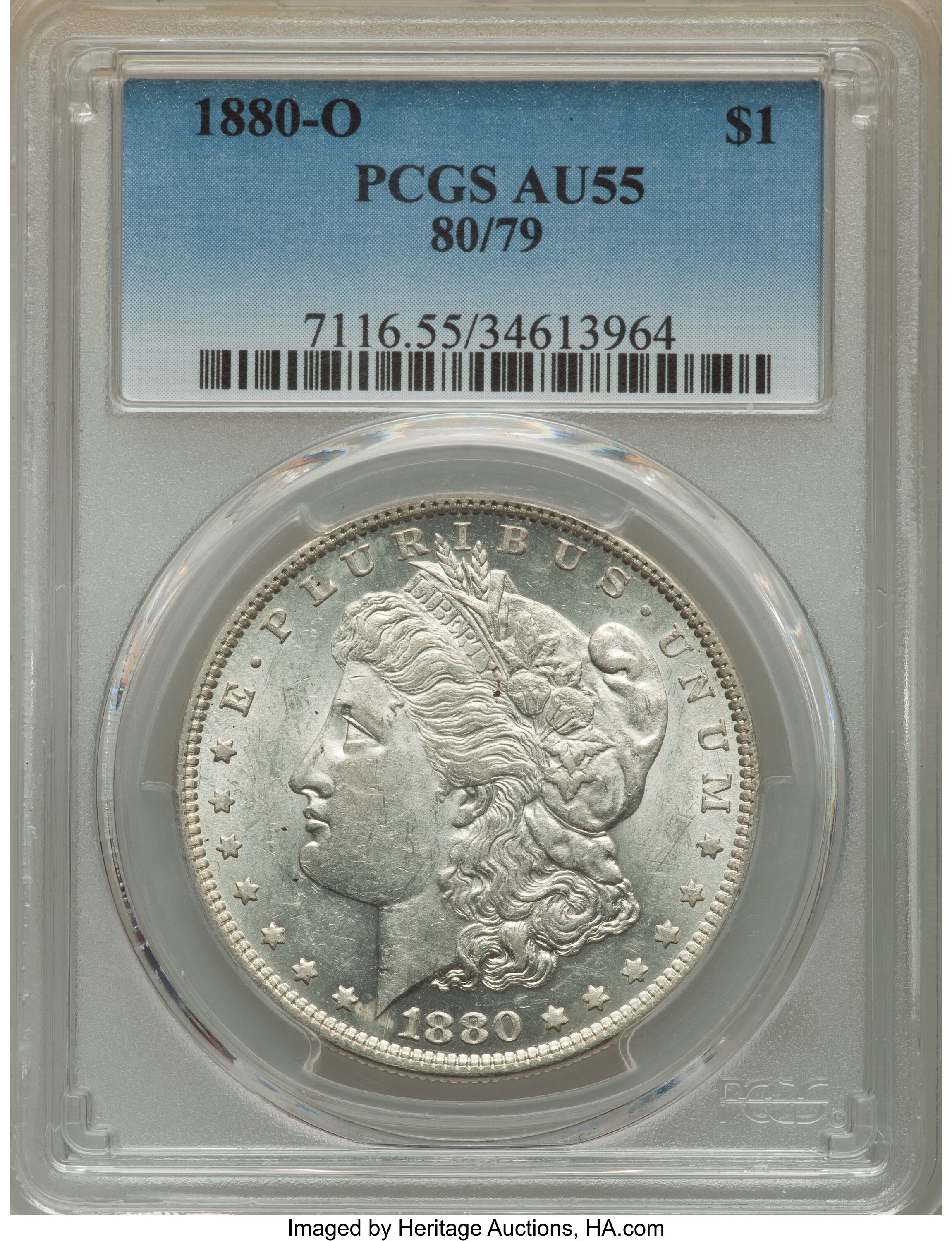 1880/79-O $1 VG10 CAC thumbnail 21