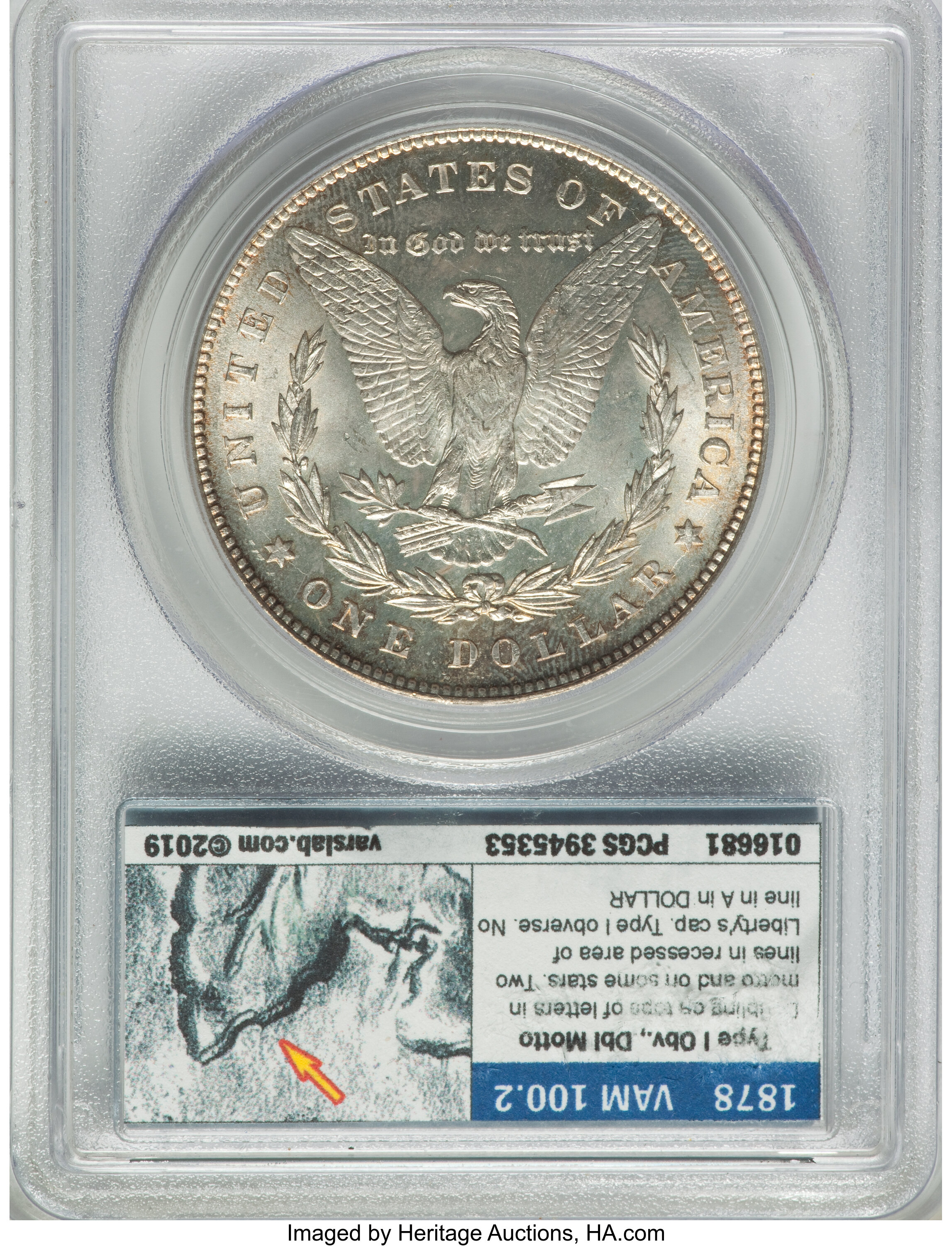 1878 7TF $1  Reverse of 1878, Type 1 Obv, VAM-100 F15 thumbnail 6