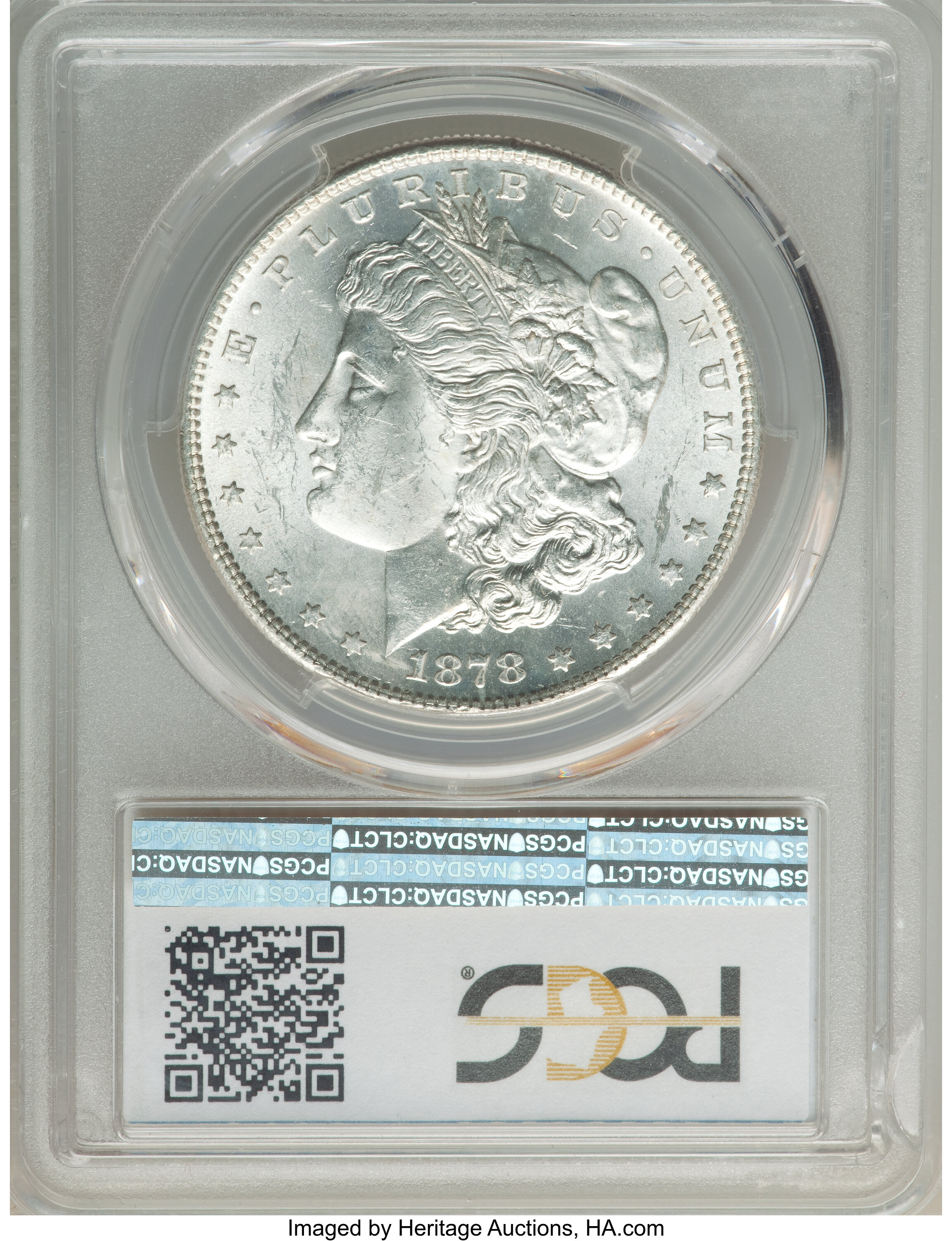 image for: 1878-S $1 Torn Bonnet, VAM-19, Hit List, MS62 PCGS. PCGS Population: (18/119 and 0/4+). NGC Census: (0/0 and 0/0+). MS62....