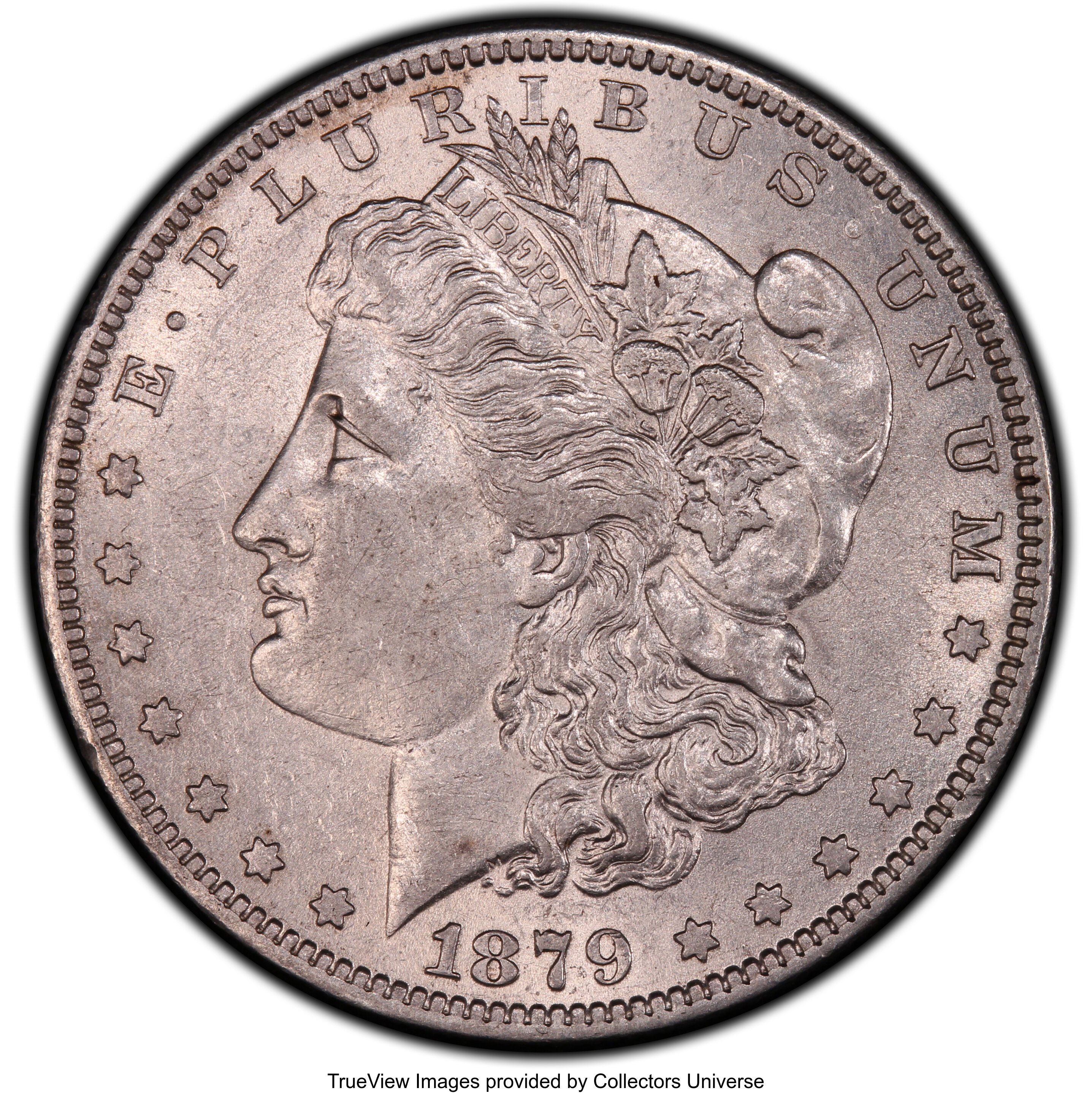 image for: 1879-O $1 O Over Horizontal O, VAM-28, Top 100, AU53 PCGS. PCGS Population: (9/12). NGC Census: (1/13). CDN: $260 Whsle. Bi...