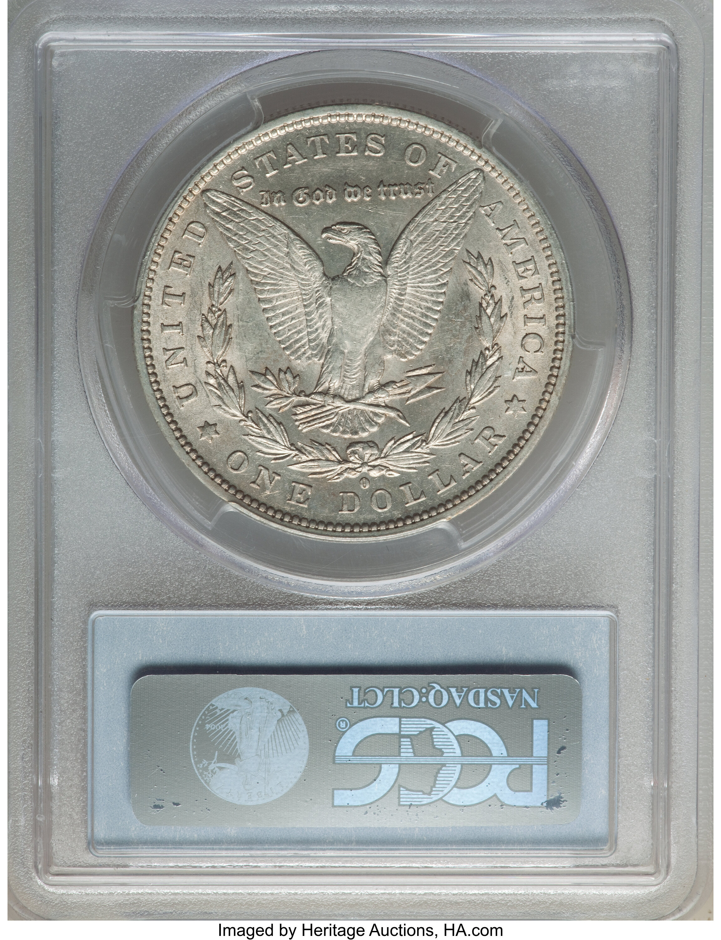 image for: 1879-O $1 O Over Horizontal O, VAM-28, Top 100, AU53 PCGS. PCGS Population: (9/12). NGC Census: (1/13). CDN: $260 Whsle. Bi...