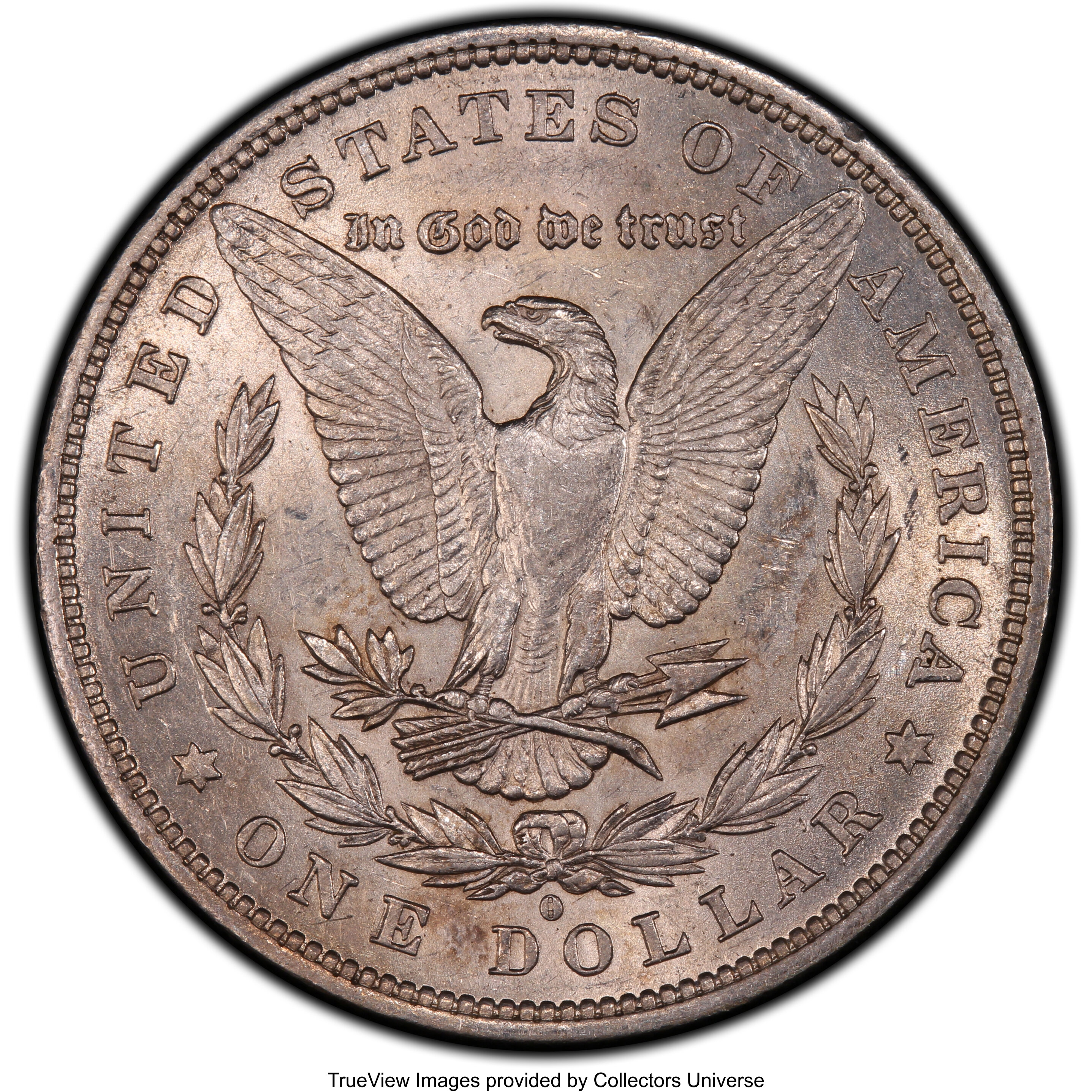 image for: 1879-O $1 O Over Horizontal O, VAM-28, Top 100, AU53 PCGS. PCGS Population: (9/12). NGC Census: (1/13). CDN: $260 Whsle. Bi...