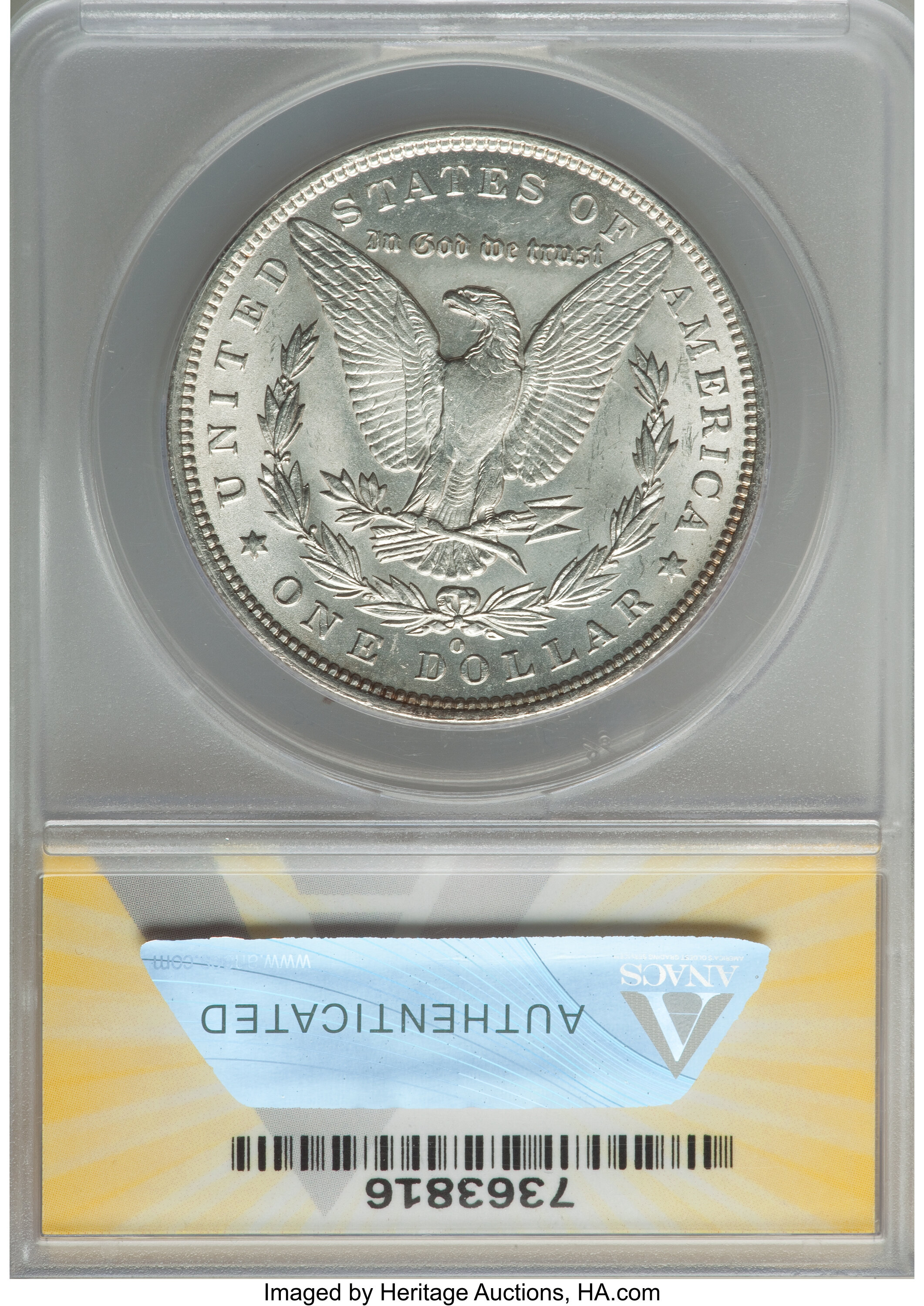 image for: 1888-O $1 Die Break Dot, Early Dies State, Harrison Stage 3, VAM-1B, MS63 ANACS....