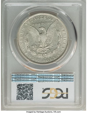 image for: 1889-O $1 Oval O, VAM-2, Top-100, AU53 PCGS. PCGS Population: (15/55). NGC Census: (2/9). CDN: $143 Whsle. Bid for NGC/PCGS...