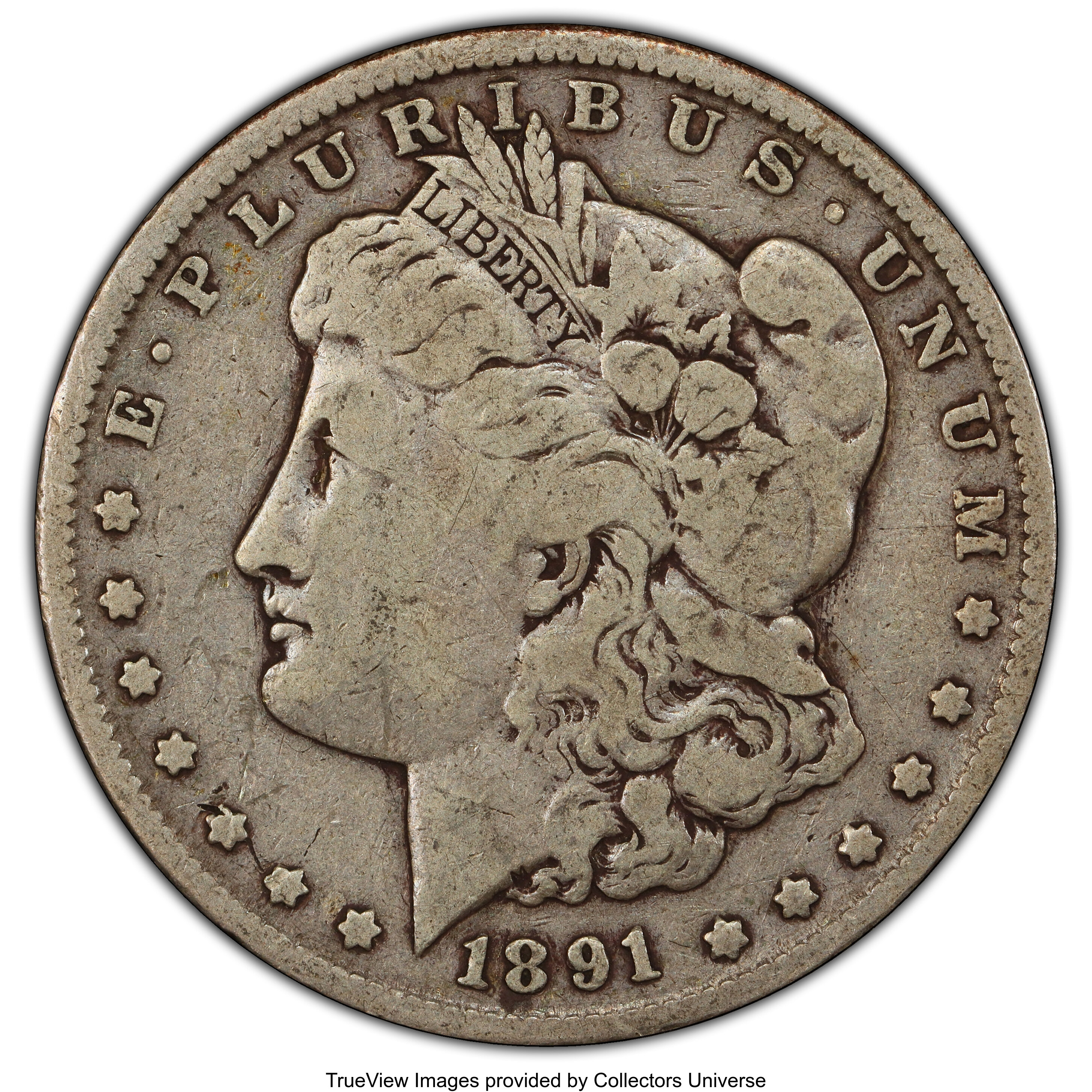 image for: 1891 $1 Doubled Ear and Mustache, VAM-2A, Top 100, VG10 PCGS. PCGS Population: (5/89 and 0/0+). NGC Census: (2/35 and 0/0+)...