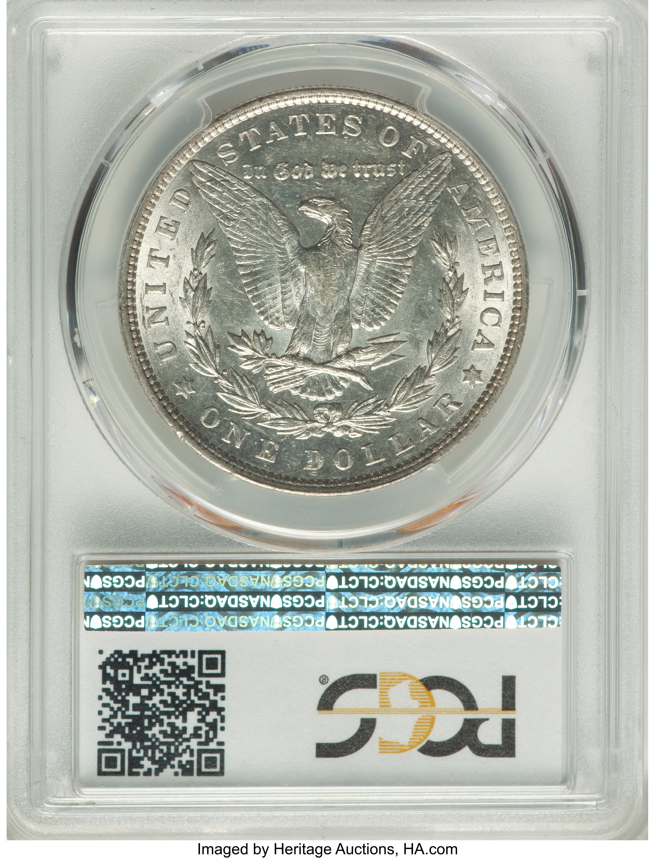 image for: 1901 $1 Doubled Die Reverse, VAM-3, AU55 PCGS. A Top 100 Variety. VAM-3 is known as the "Shifted Eagle" reverse, with the e...