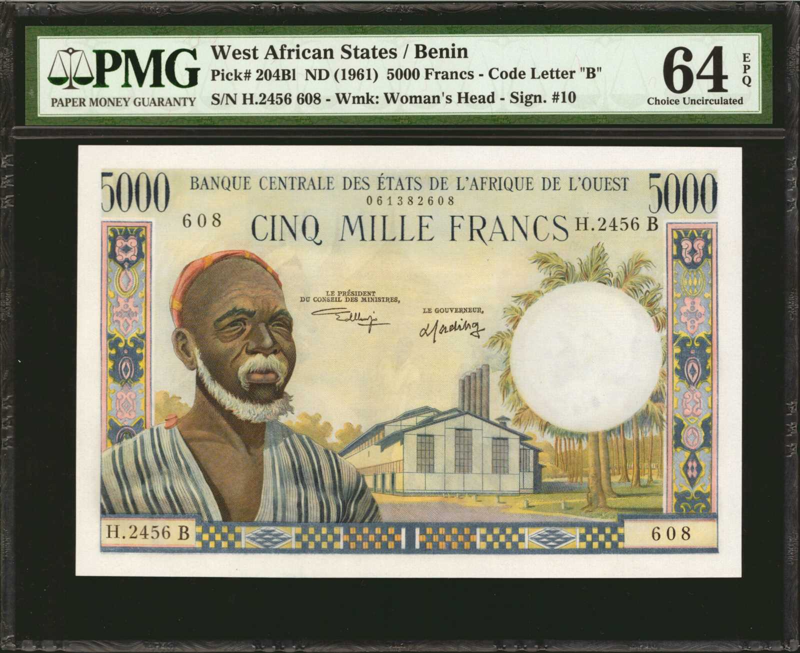 image for: West African States  5,000 francs (B109Bc)