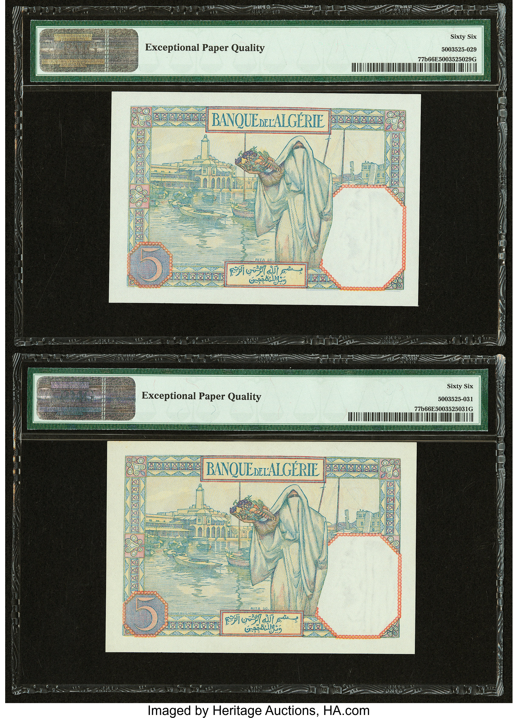 image for: Algeria  5 francs(B123b)