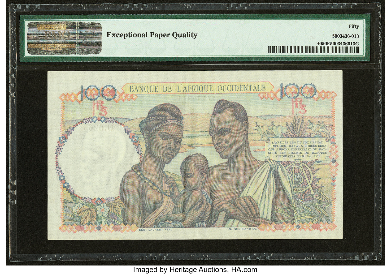image for: French West Africa  100 francs(B124i)