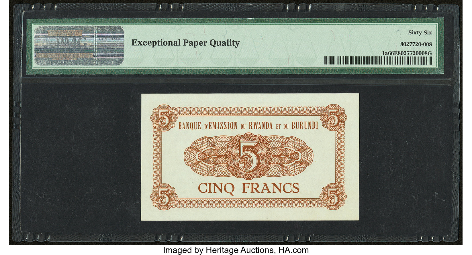 image for: Rwanda and Burundi  5 francs(B101b)