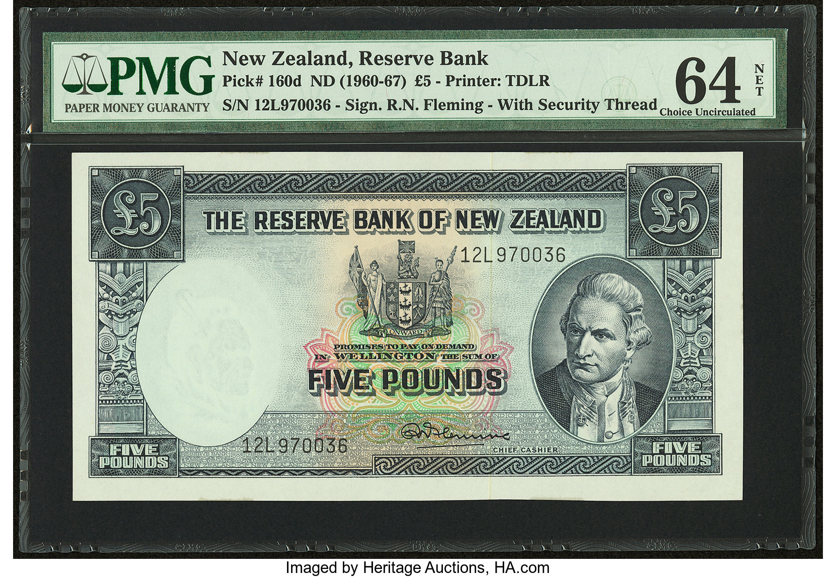 image for: New Zealand  5 pounds (B107ds)