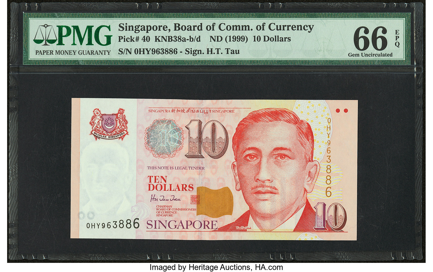 image for: Singapore  10 dollars (B134as)
