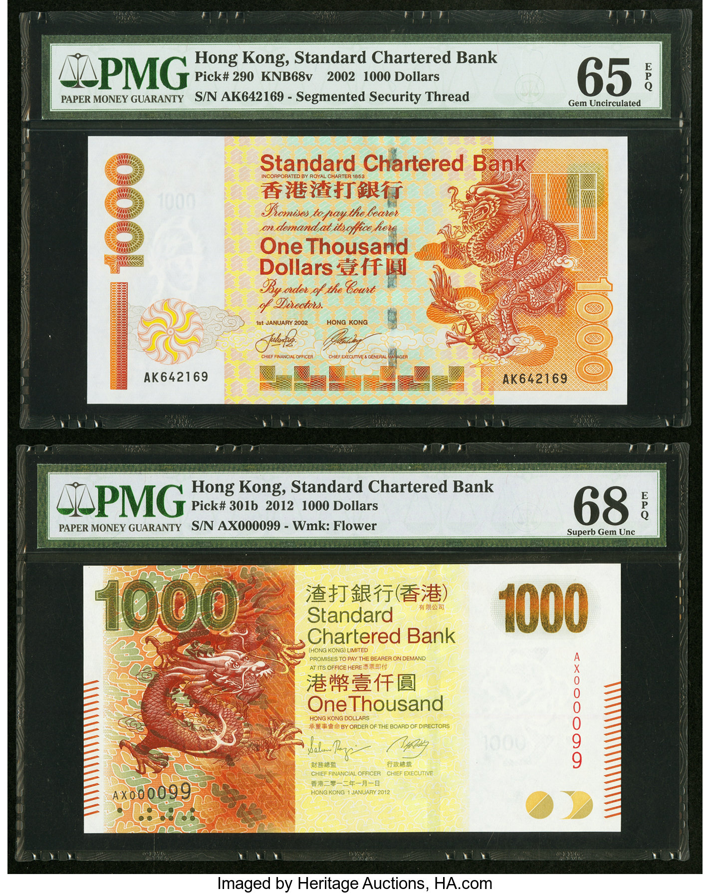 image for: Hong Kong  1,000 dollars (B422d)