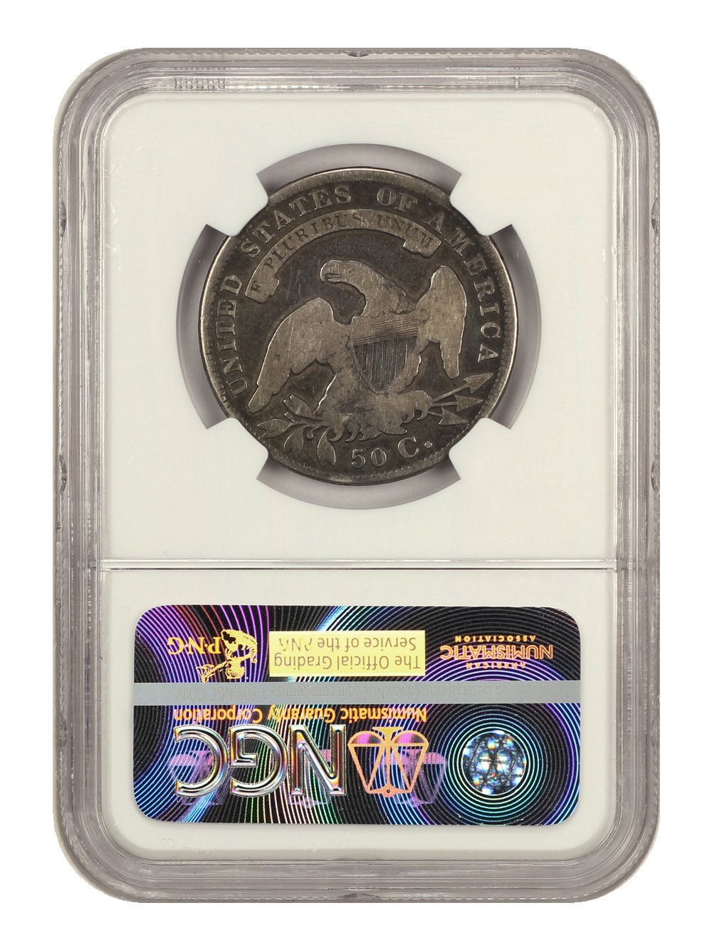 1834 50c Small Date, Small Letters G4 CAC thumbnail 6