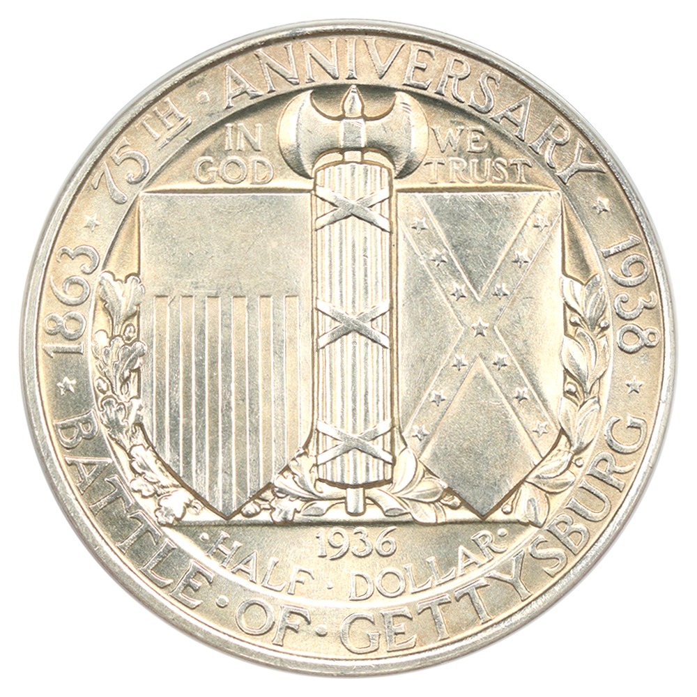 1936 50c Gettysburg XF45 CAC thumbnail 18