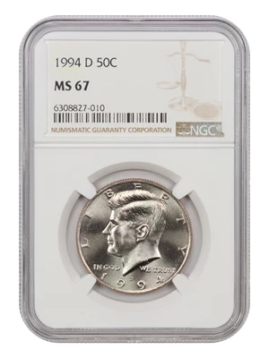 image for: 1994-D 50c NGC MS67