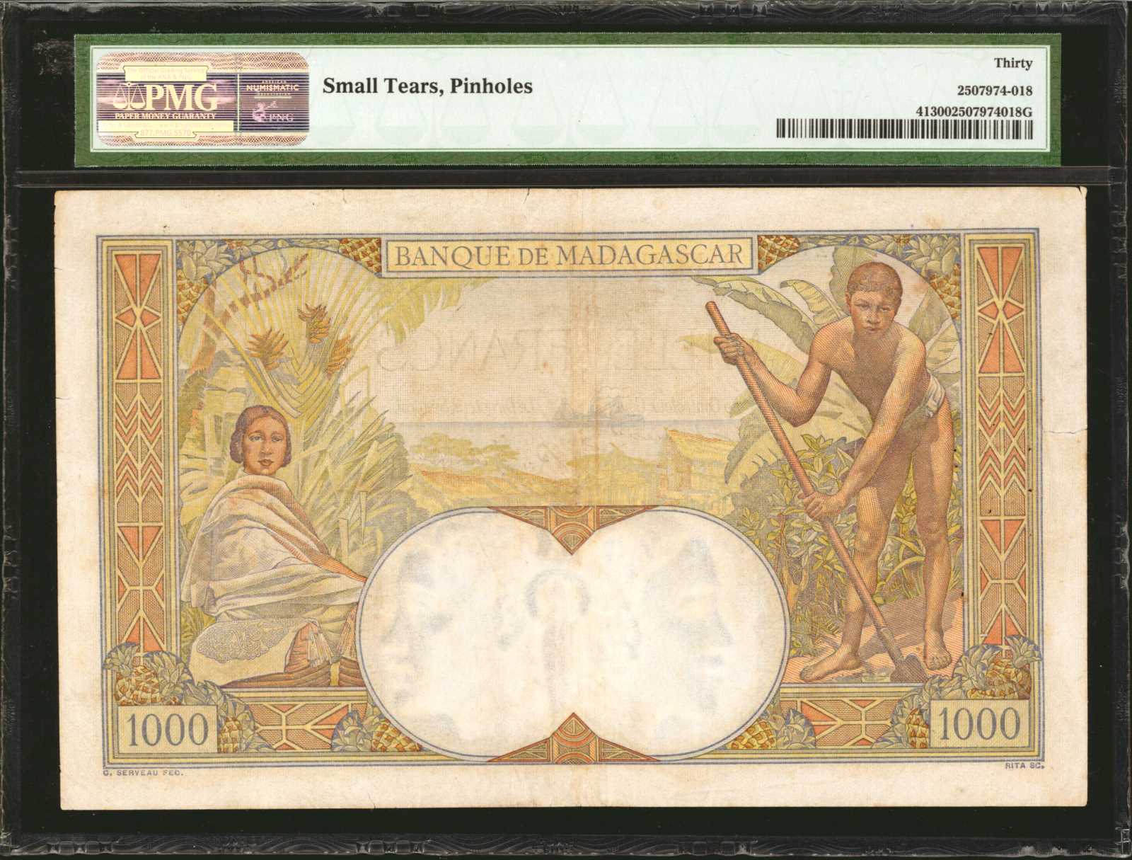image for: Madagascar  1,000 francs(B208c)